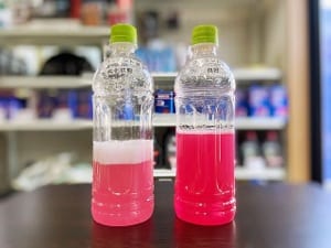 クーラント液：劣化液と正常液の比較